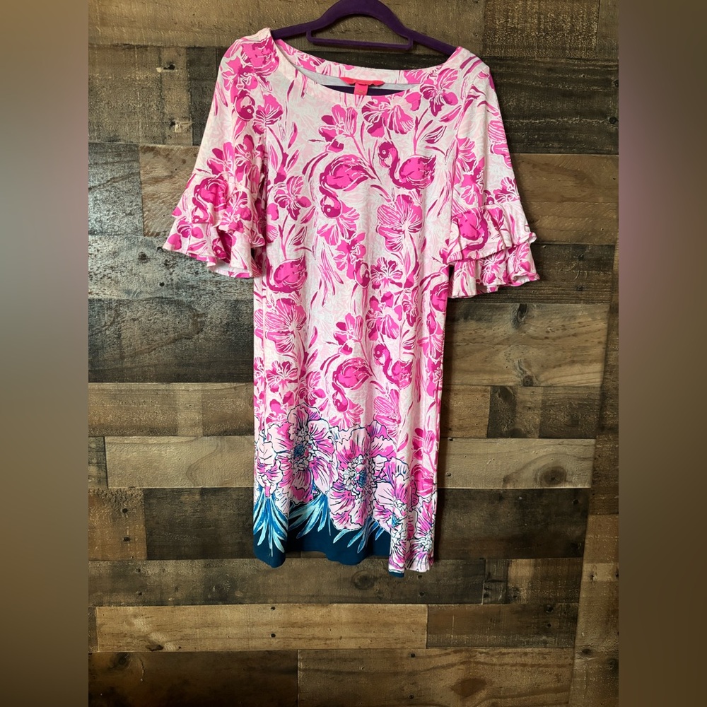 Lilly Pulitzer Pink and Blue Floral Dress